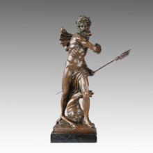 Статуя мифологии Морской бог Посейдон Бронзовая скульптура TPE-821